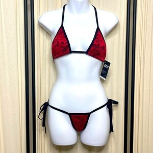 NEW! MIDNIGHT BALLERINA EXOTIC DANCE WEAR BIKINI SET OSFM S-XL